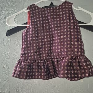 Purple Floral Kids Blouse